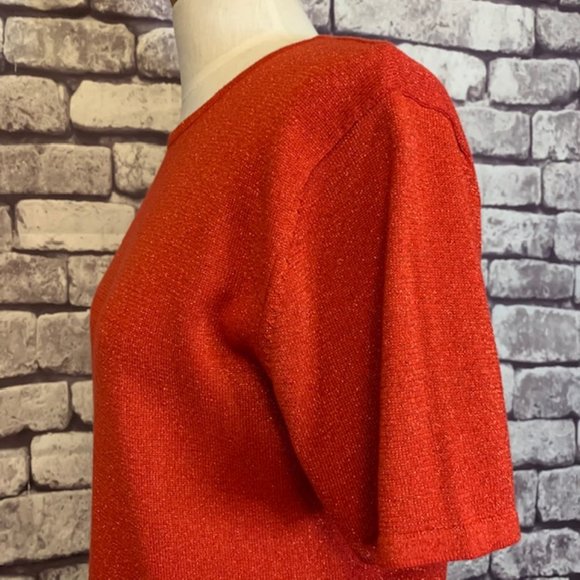 Patchington Red Short Sleeve Top Size L - Picture 5 of 9